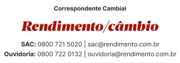 Correspondente Cambial Rendimento/câmbio